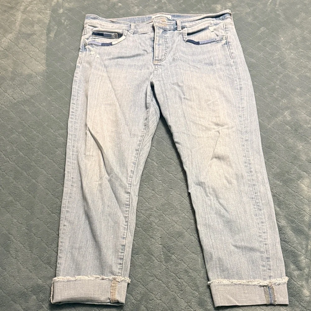 Loft modern skinny crop with embroidery - Picture 1 of 8